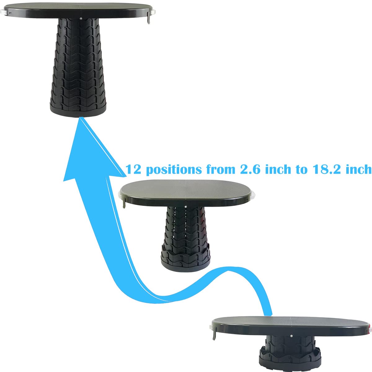 maliven stool configuration side view showcasing seat conversion and space-saving benefit