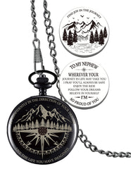 MALLAbyLAMMA front view of compass and token showing gift presentation benefit