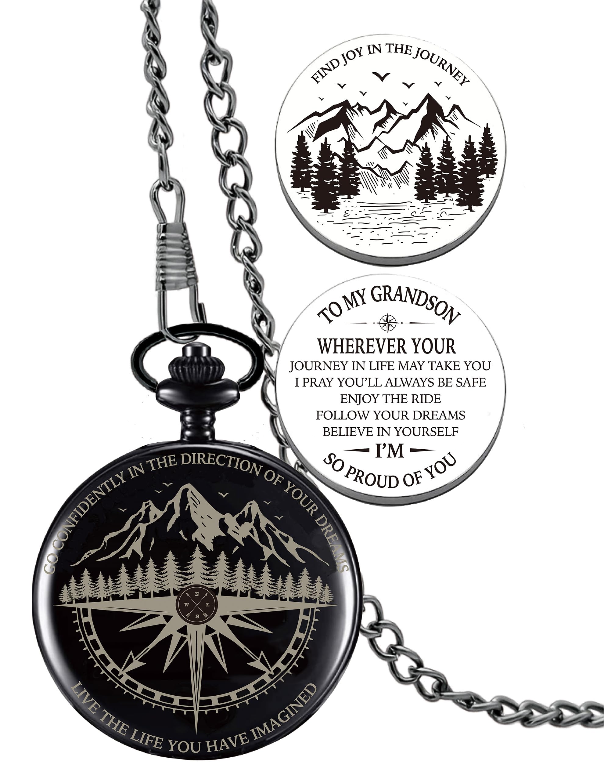 MALLAbyLAMMA front view of compass and token showing keepsake appeal