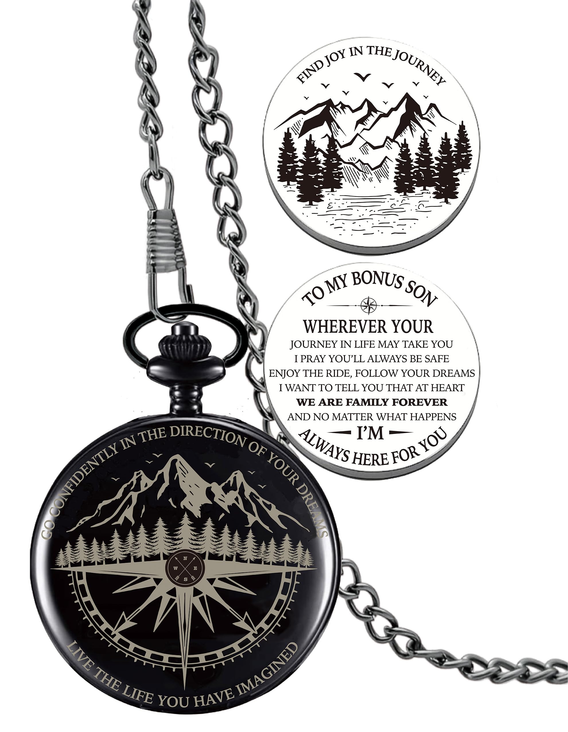 MALLAbyLAMMA compass closed front view showing elegant finish and keepsake appeal
