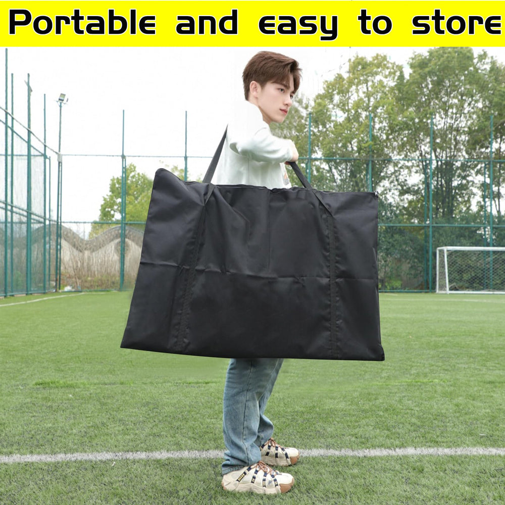 Malletra folded net in Oxford storage bag for easy transport and compact storage