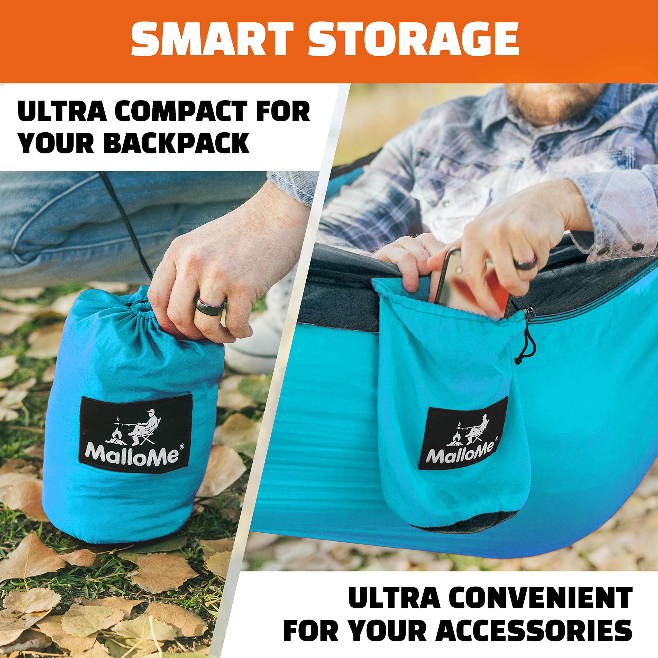 MalloMe backyard lifestyle scene showing relaxing outdoors with fast setup benefit