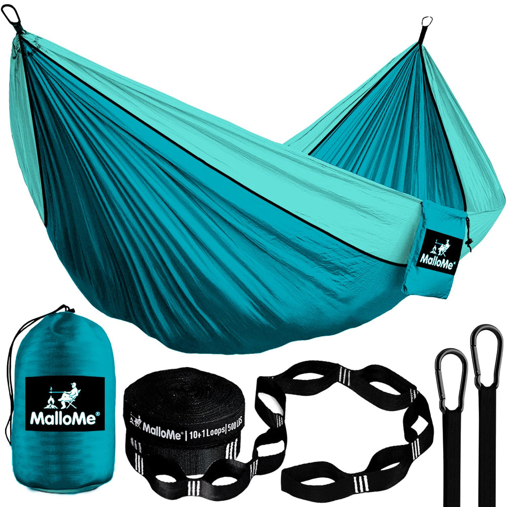 MalloMe front packaging showing hammock and accessories for quick identification and convenience