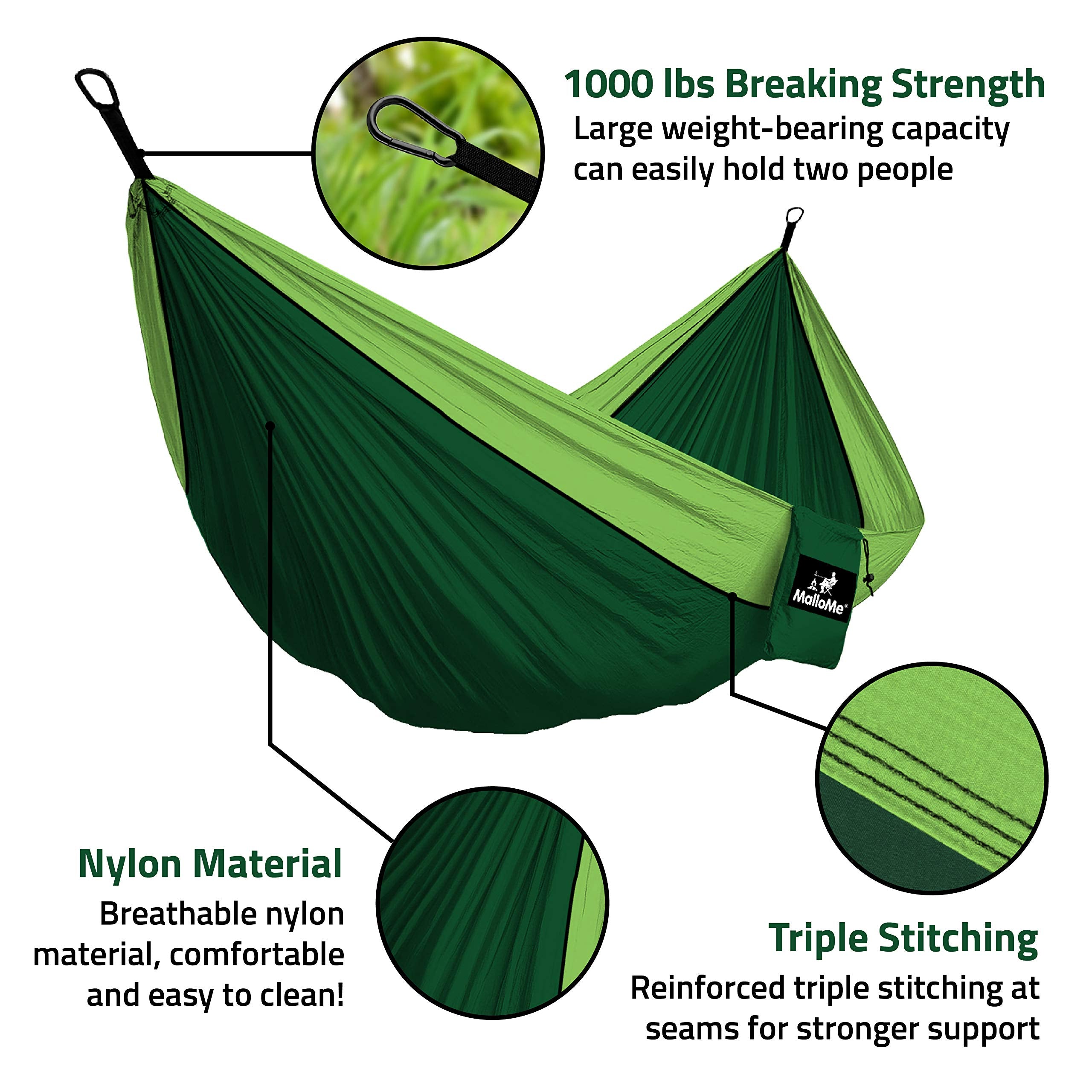 MalloMe hammock at campsite with tent showing versatile outdoor comfort benefit