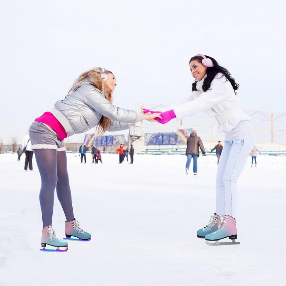 mammygol skates in use at indoor rink showing stable control and posture