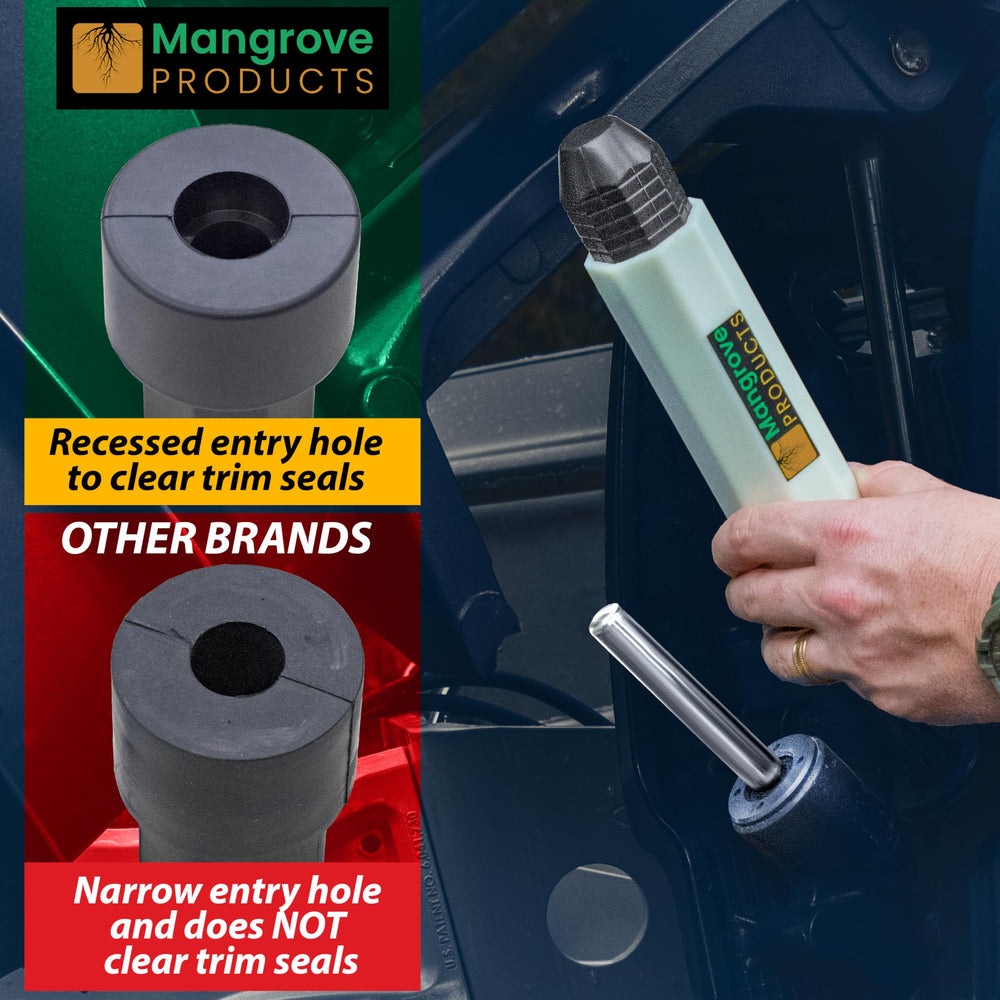 mangrove products TS-Pipe modification guide showing 1/8 inch trim for hydraulic clearance