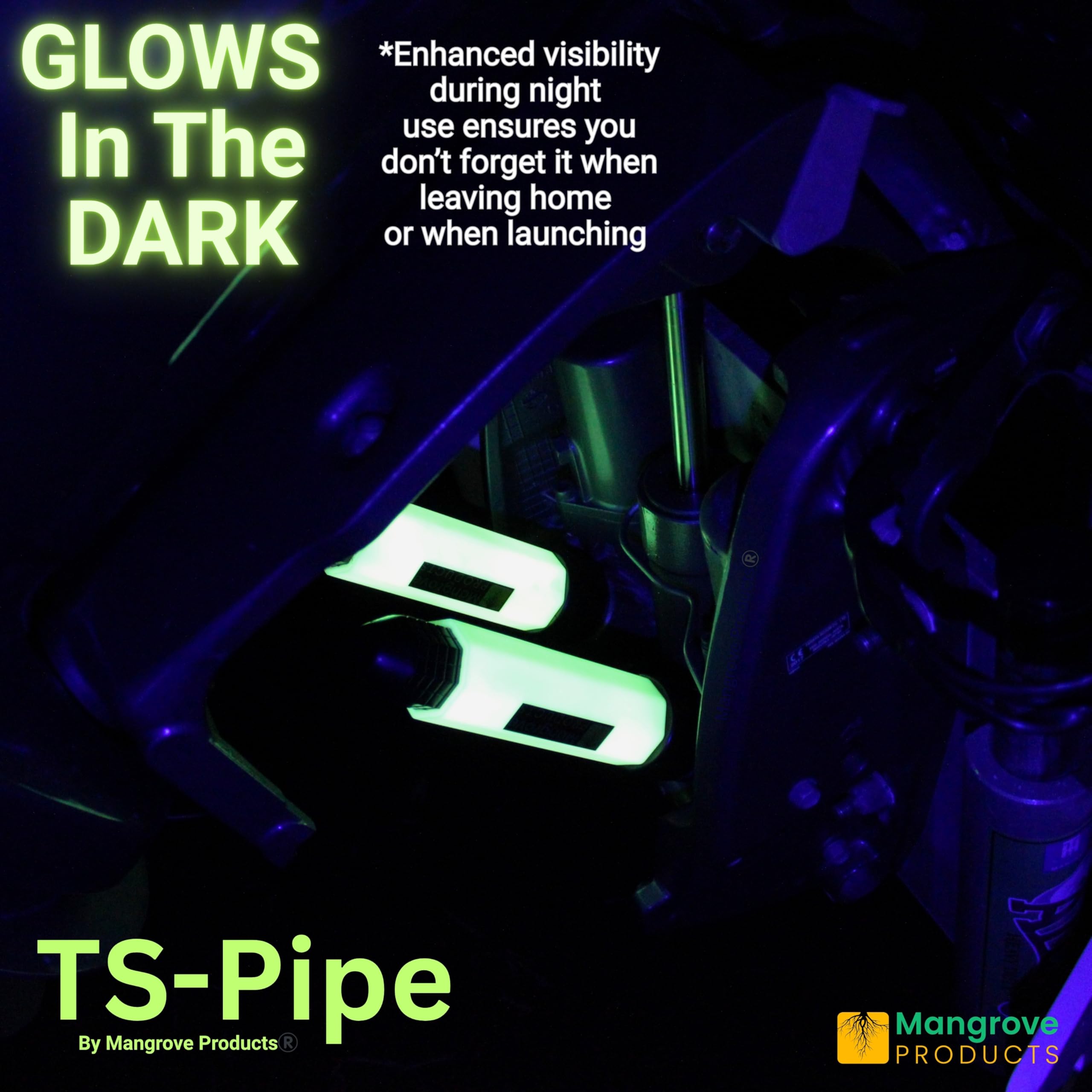 mangrove products TS-Pipe scale comparison with hand showing compact, sturdy construction