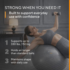 MANTRA SPORTS inflated ball side profile demonstrating full true-to-size diameter