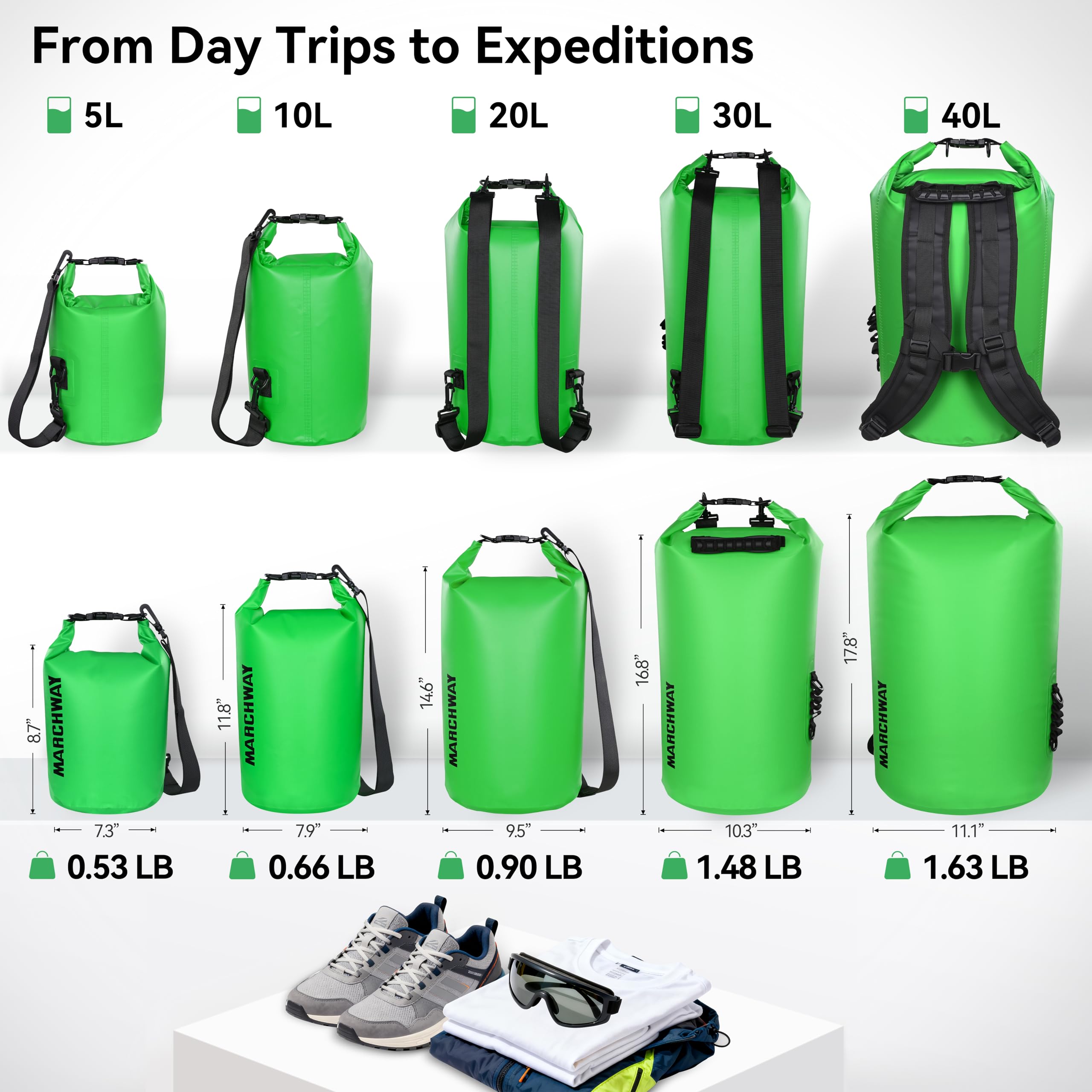 MARCHWAY backpack straps 30L for comfortable load distribution and hands-free carry
