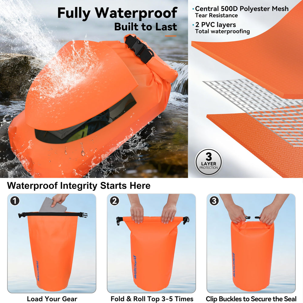 MARCHWAY round bottom open to trap air, helps the bag float visibly