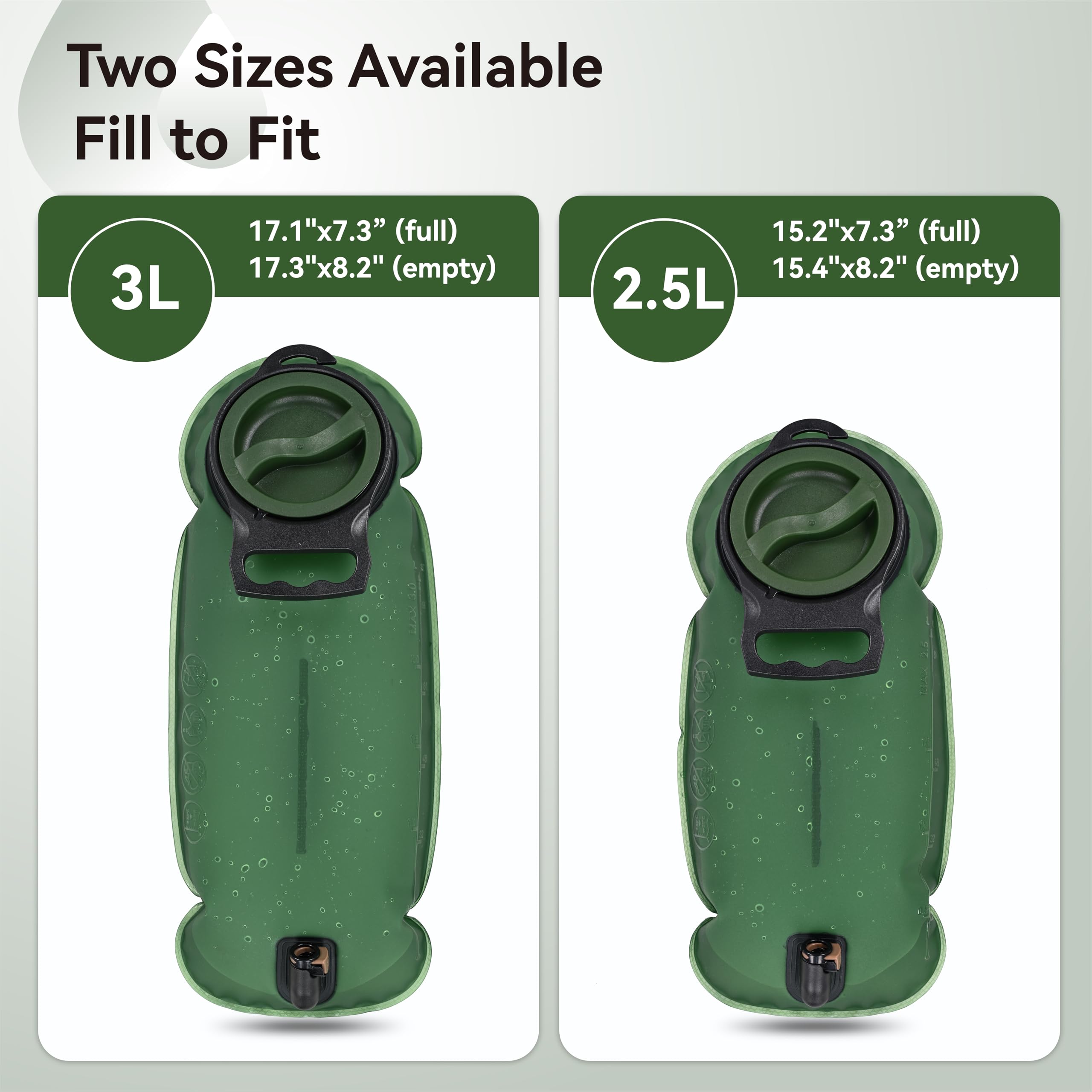 MARCHWAY bladder flat profile inside backpack demonstrating stable, low-bulk carry
