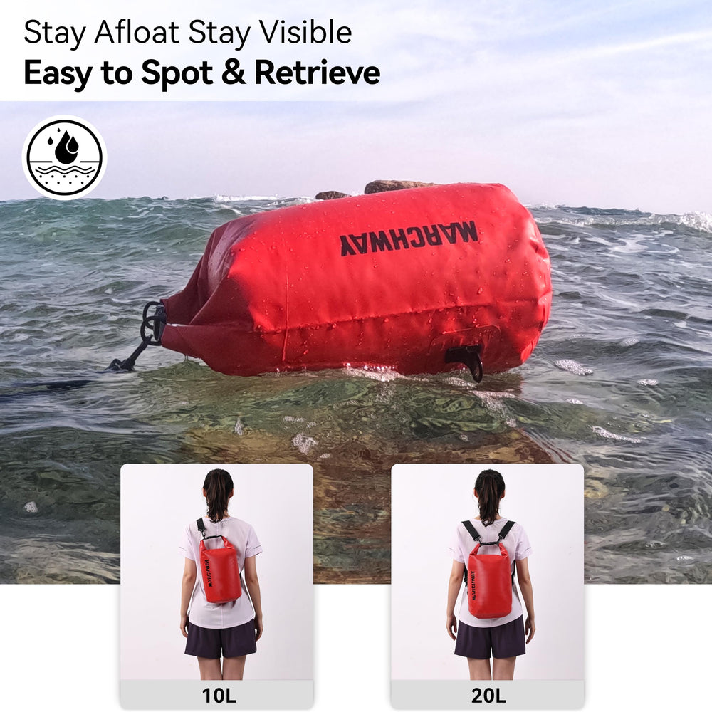 MARCHWAY floating on water demonstration showing buoyancy and easy retrieval benefit