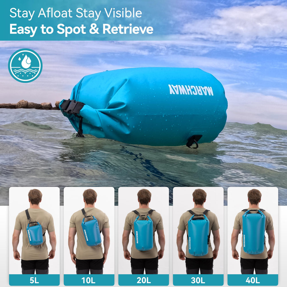 MARCHWAY floating on water illustrating buoyancy for easy retrieval benefit