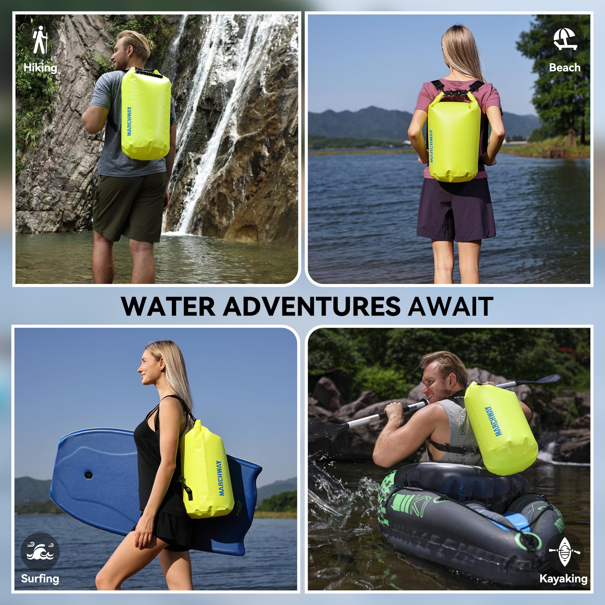 MARCHWAY folded compact pouch storage for easy travel packing and stowage