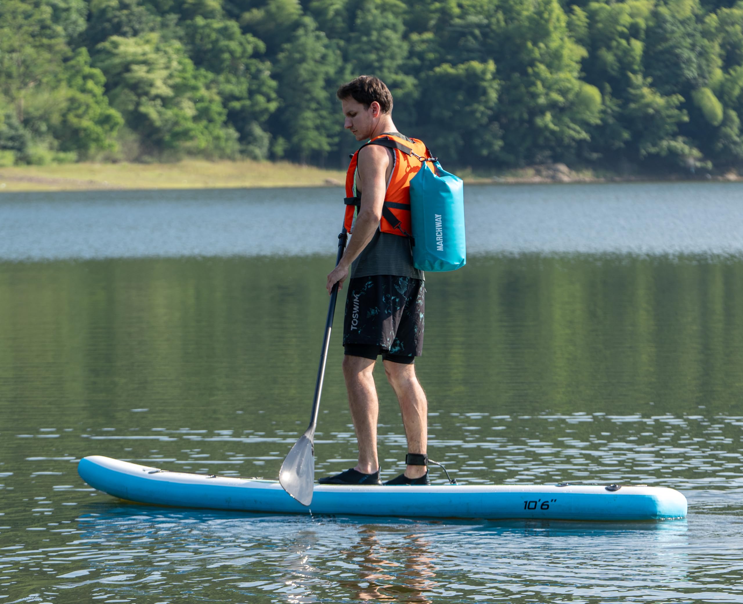 MARCHWAY folded into storage pouch showing compact portability advantage