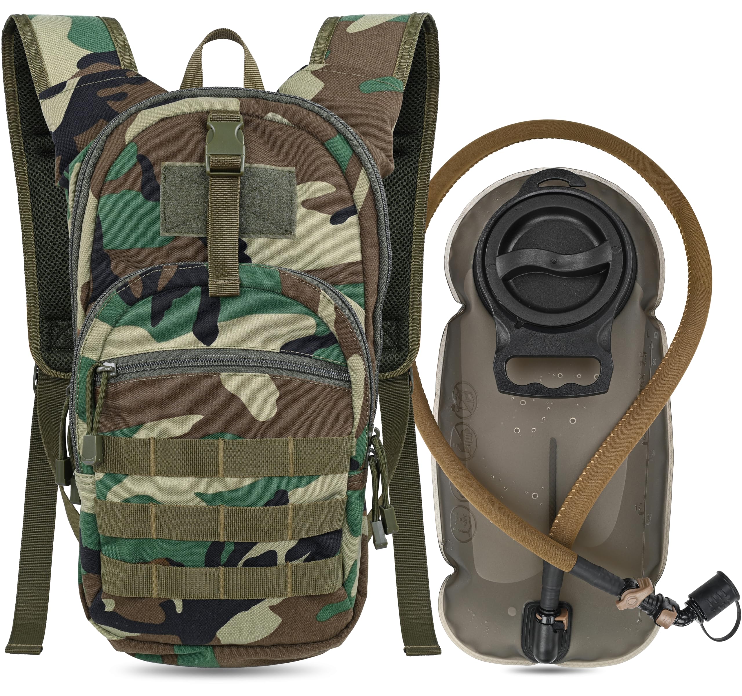 MARCHWAY front view showing compact packed configuration and quick access pockets