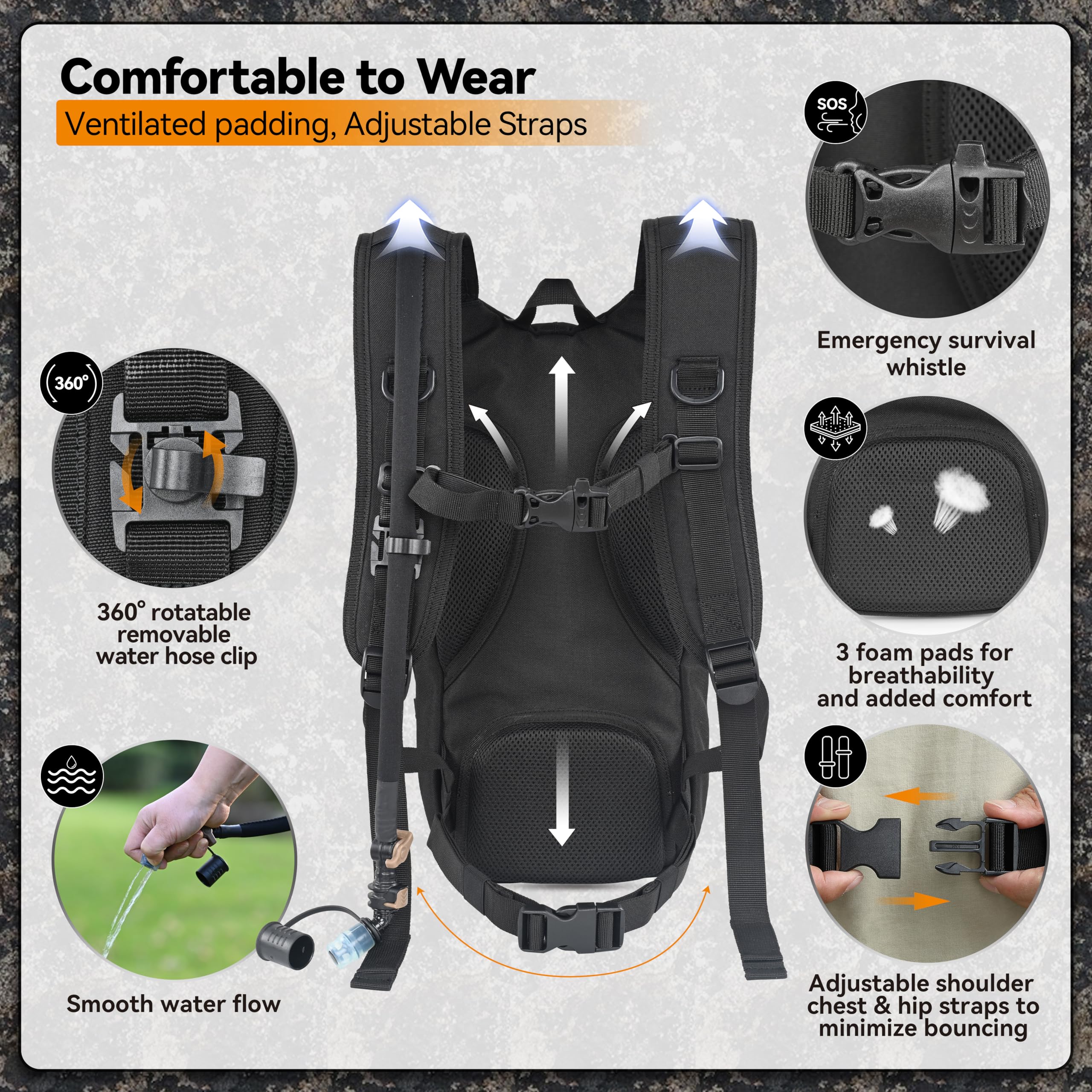 MARCHWAY MOLLE webbing with attached pouches for modular gear expansion