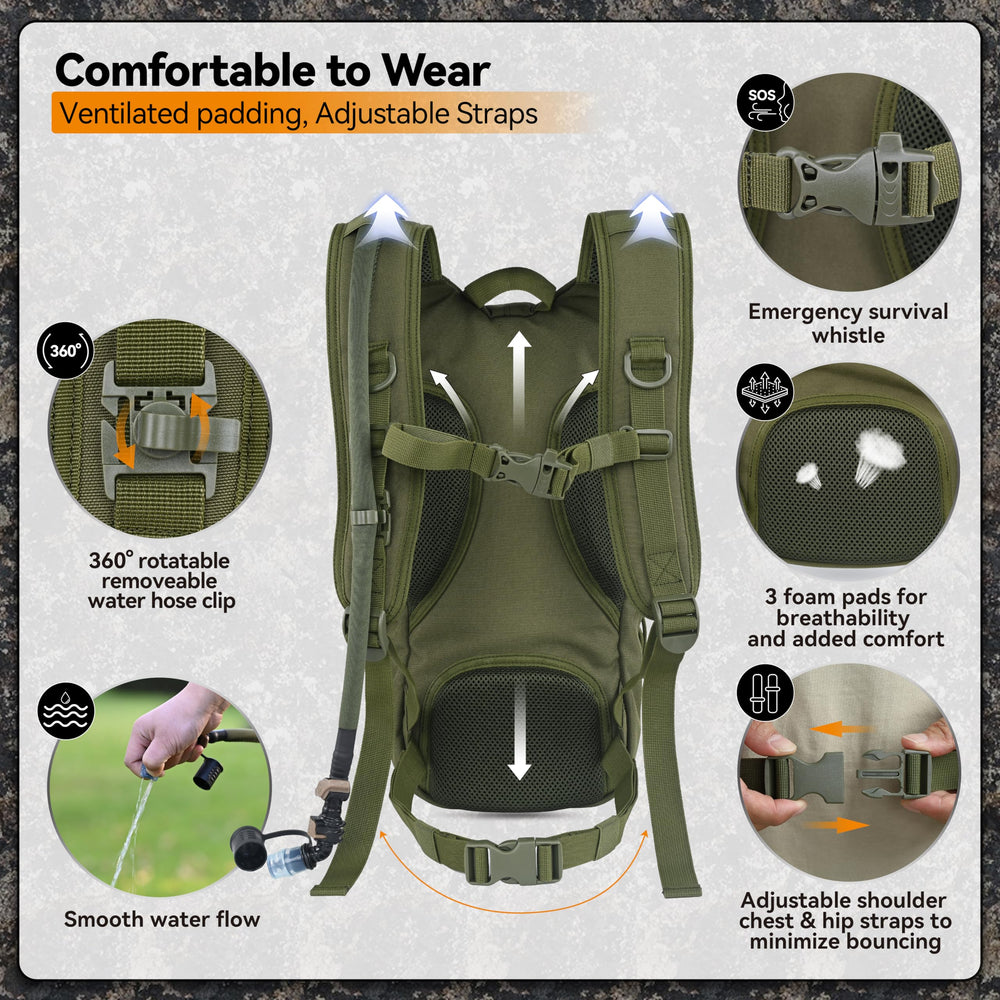 MARCHWAY MOLLE webbing detail allowing modular pouch attachment for mission-specific gear expansion