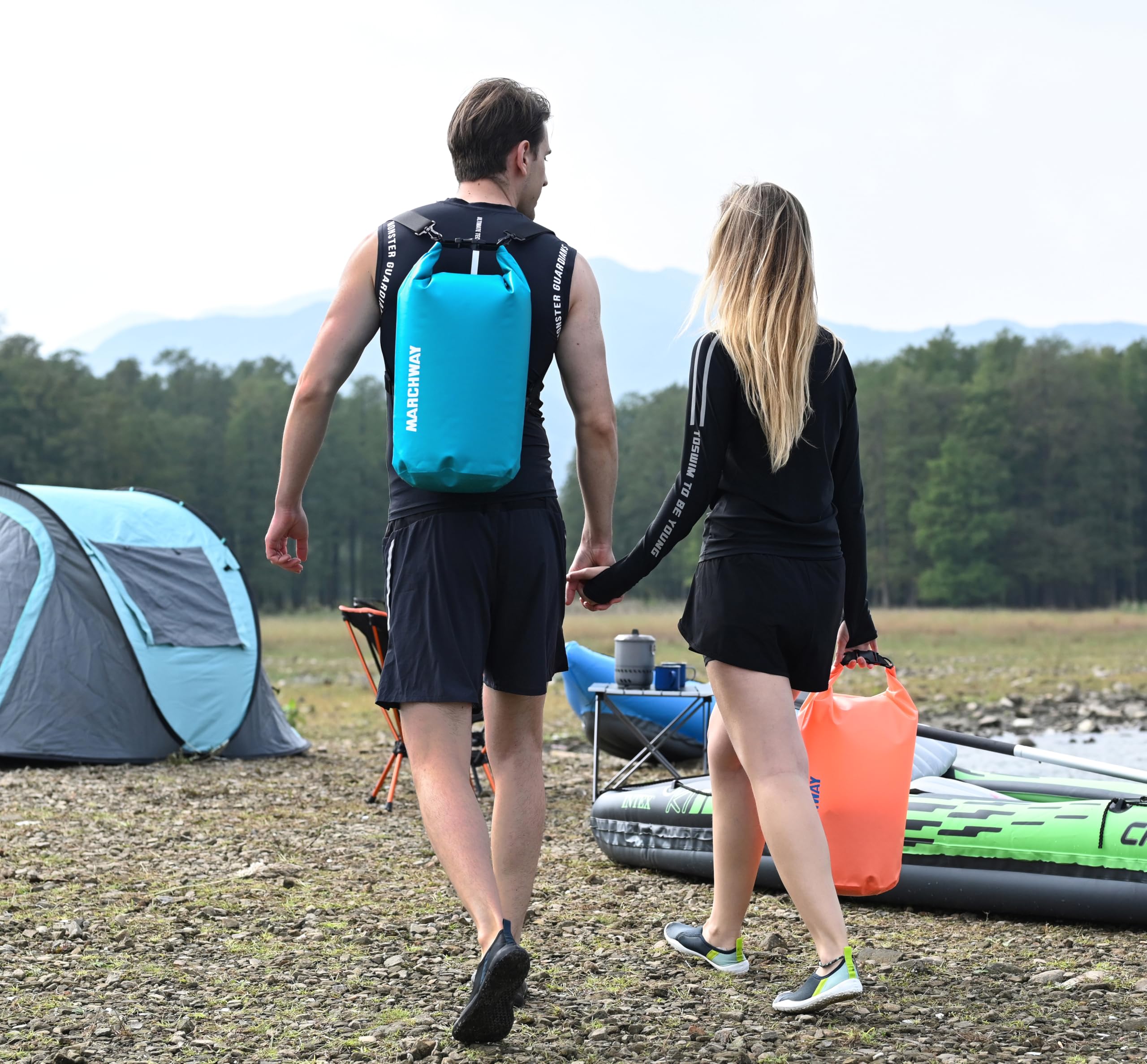 MARCHWAY packed in kayak demonstrating secure stowage and quick access benefit