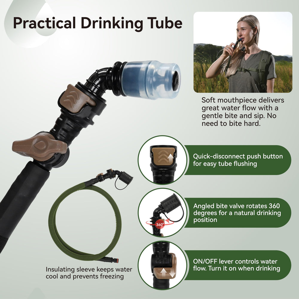 MARCHWAY 360-degree rotating soft bite valve close-up for comfortable hands-free drinking