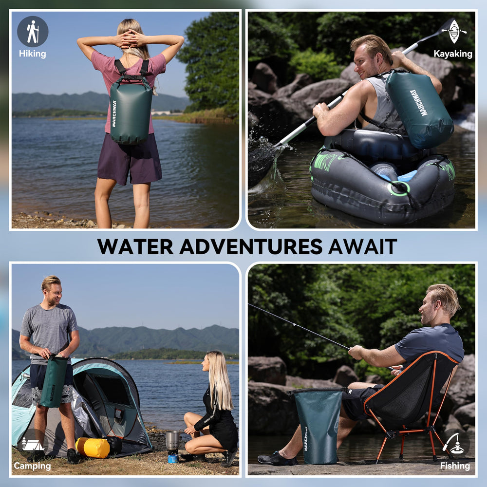 MARCHWAY size comparison of five sizes helping choose right capacity for activities