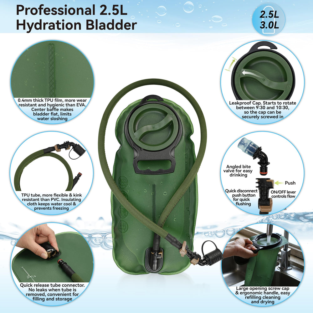 MARCHWAY adjustable shoulder and waist straps with heavy-duty buckles for secure, stable fit