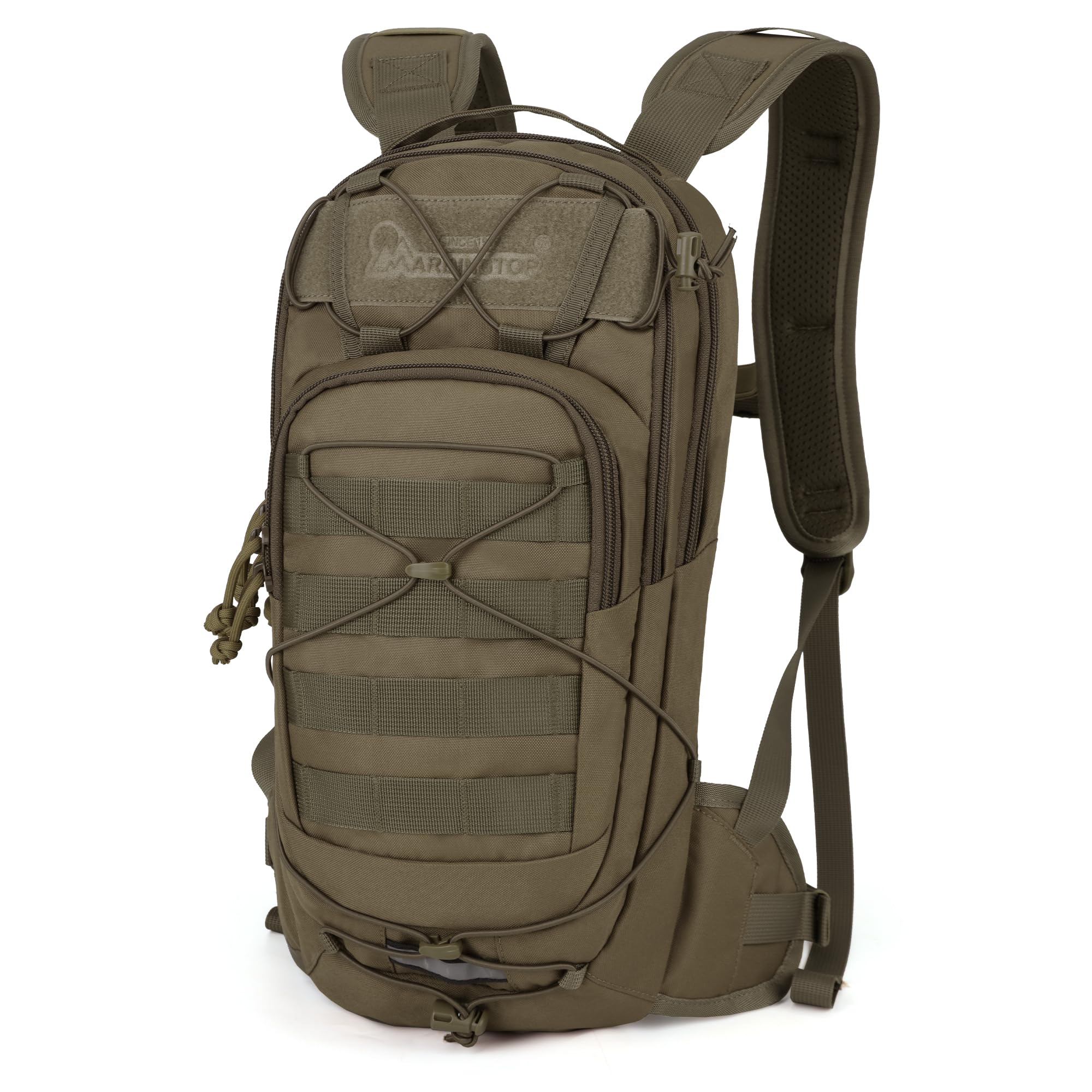 Mardingtop front view showing pockets and helmet drawstring for quick access