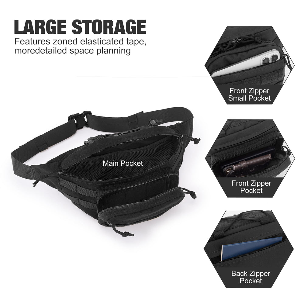 Mardingtop worn crossbody during hiking for hands-free convenience