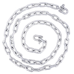 MARINE SYSTEM anchor chain front view showing galvanized links and secure connection benefit