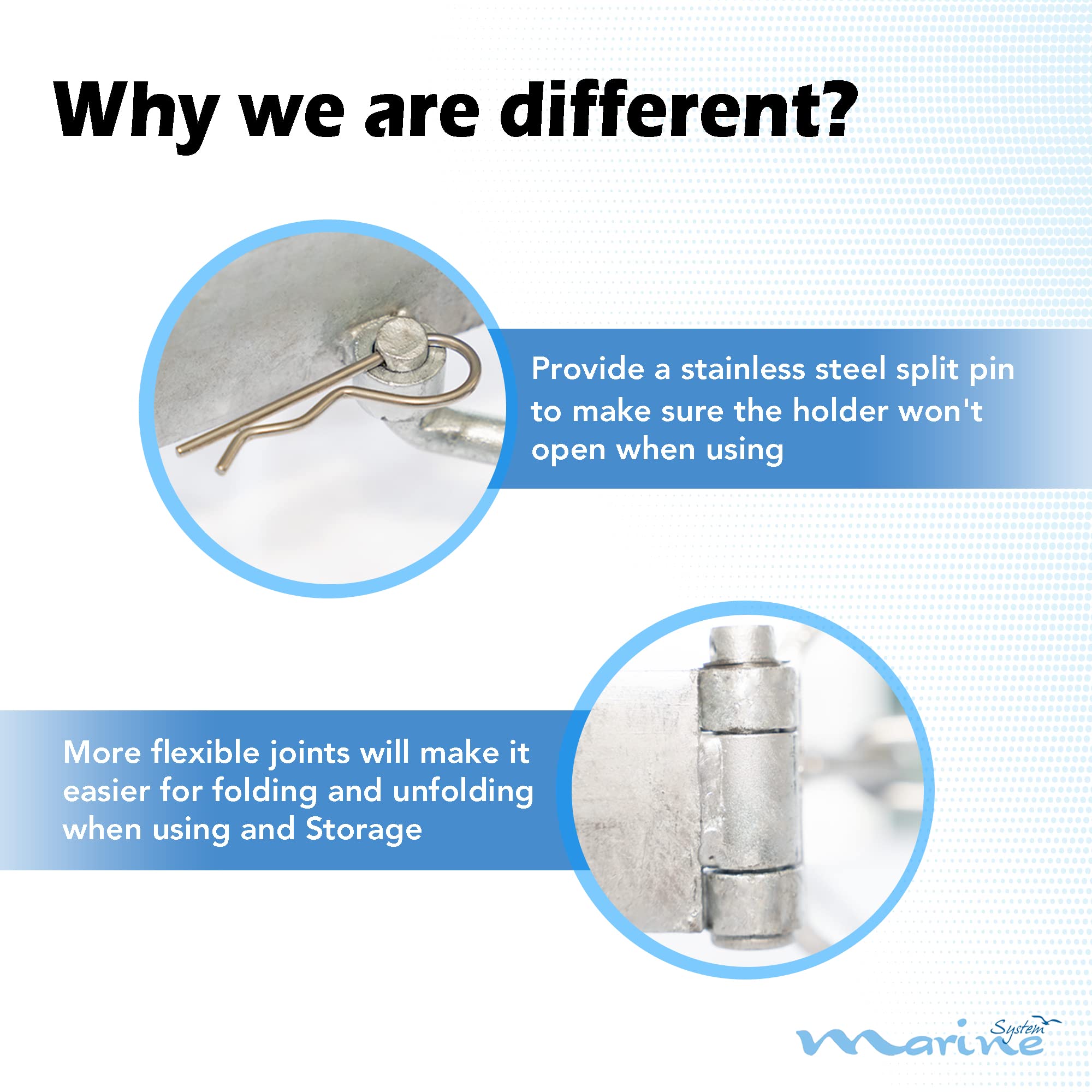 MARINE SYSTEM 5/16 inch galvanized shackle and hardware providing secure connection