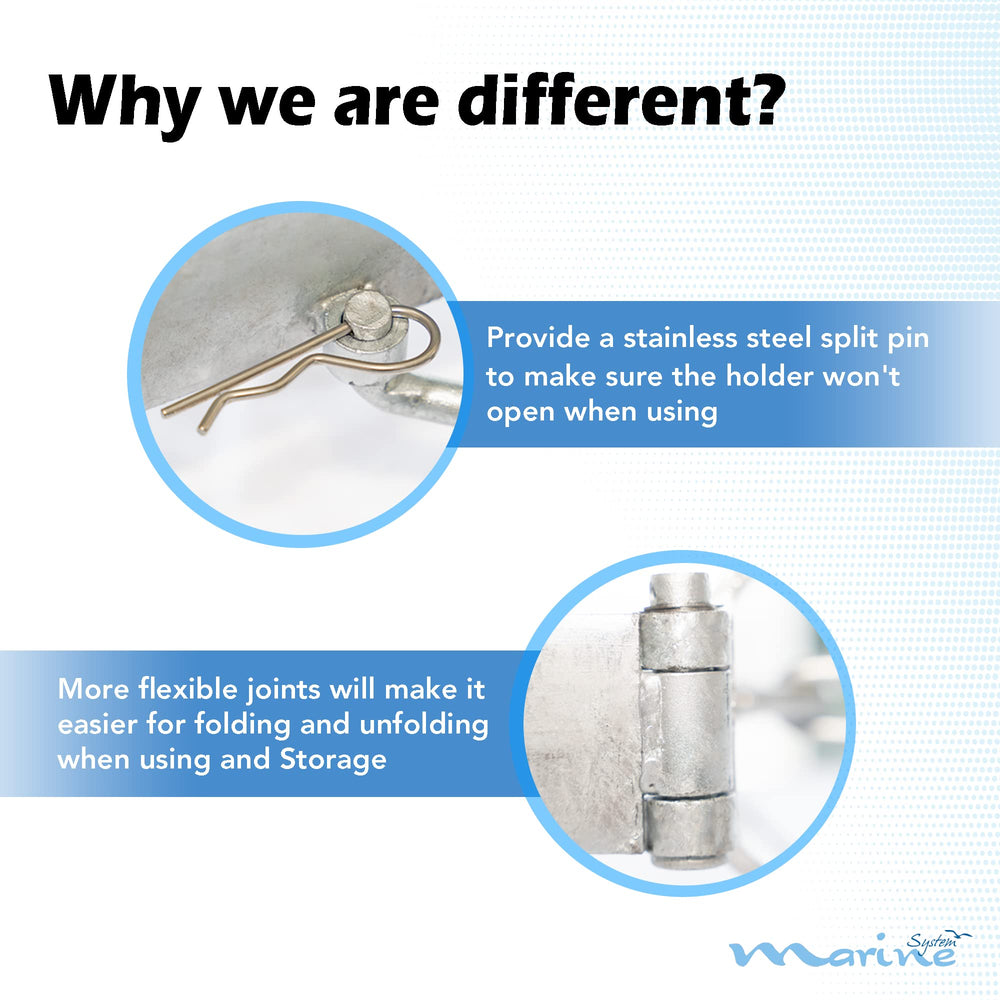 MARINE SYSTEM 5/16 inch galvanized shackle and hardware providing secure connection