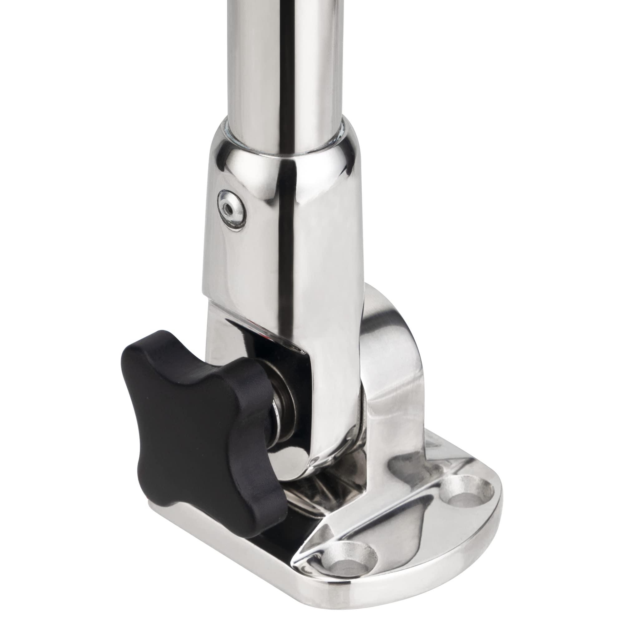 MARINE SYSTEM size comparison with hand, compact 9-inch design for tight transom spaces