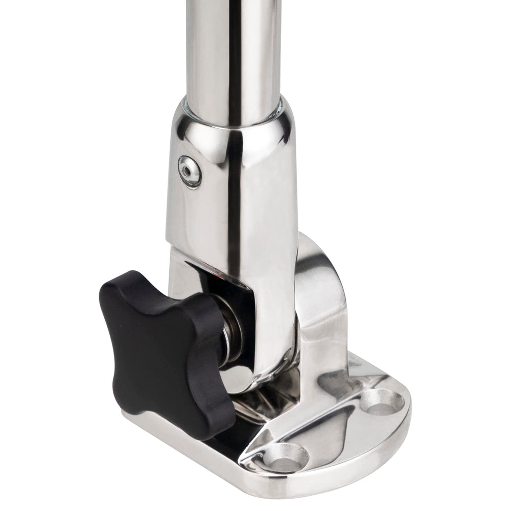 MARINE SYSTEM size comparison with hand, compact 9-inch design for tight transom spaces