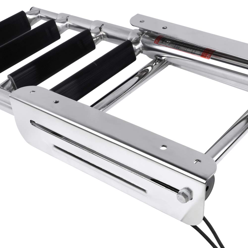 Marinebaby bungee cord detail holding ladder steps securely when stowed