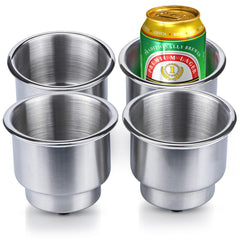 Marinebaby front view of stainless cup holder showing secure fit and durability