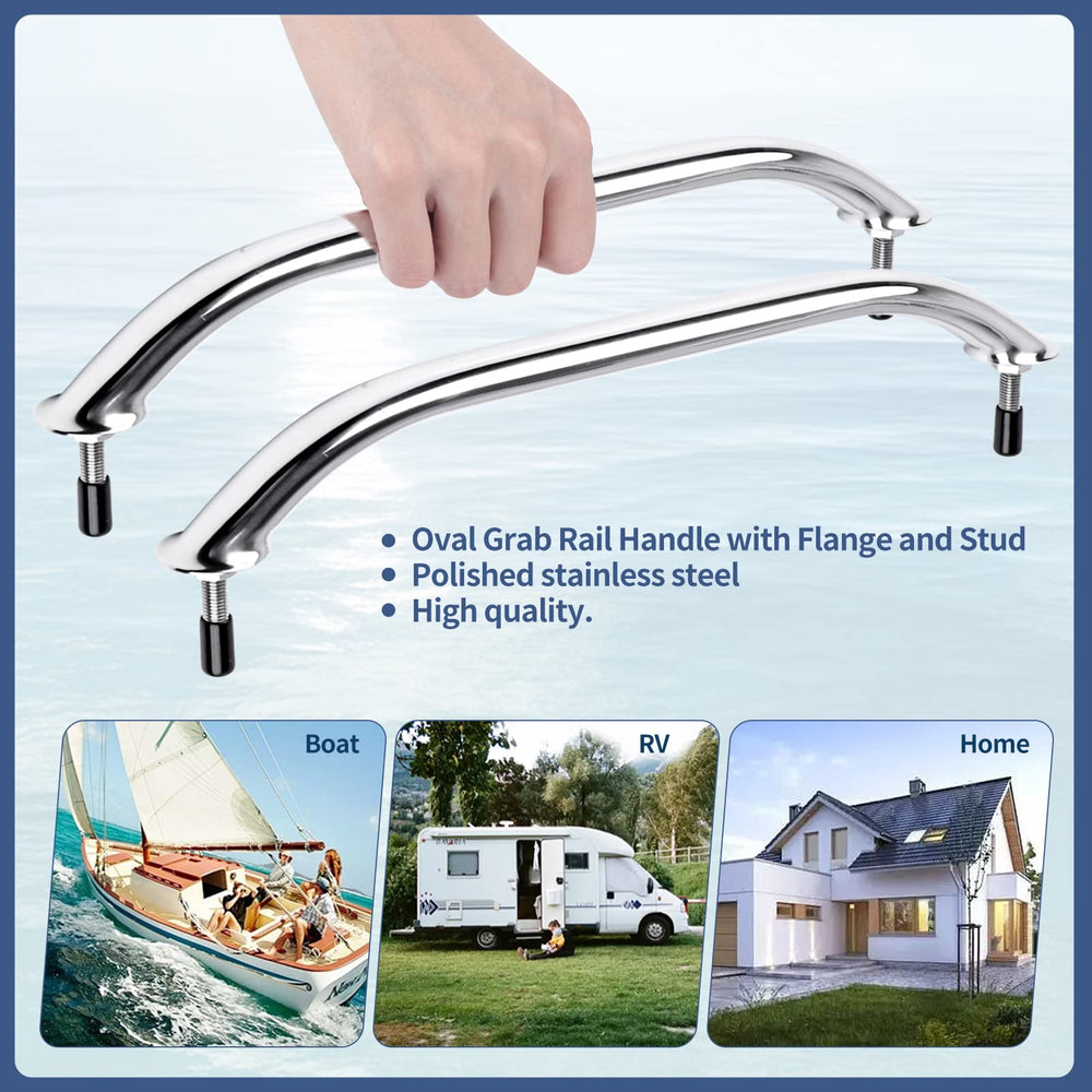 Marinebaby handrail installed in boat cockpit providing secure support