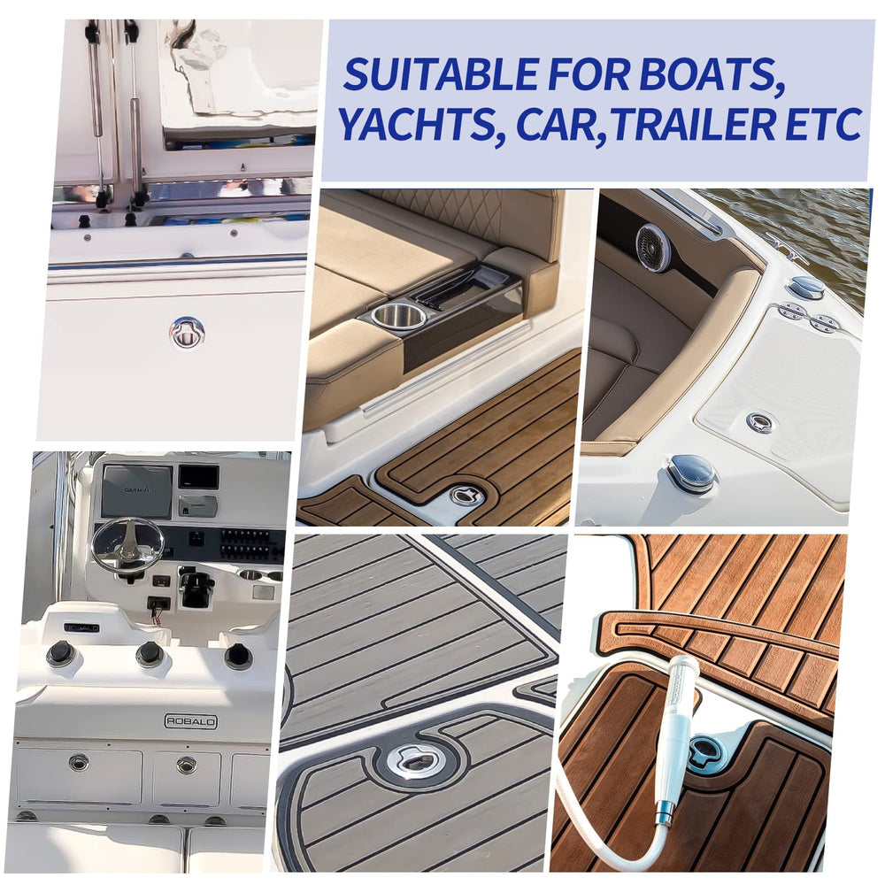 Marinebaby kit hardware laid out showing included screws, mounting and lock plates