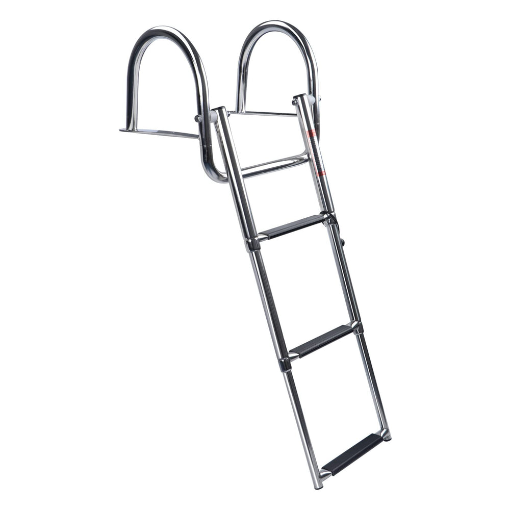 Marinebaby ladder in use with person boarding showing stable dependable support