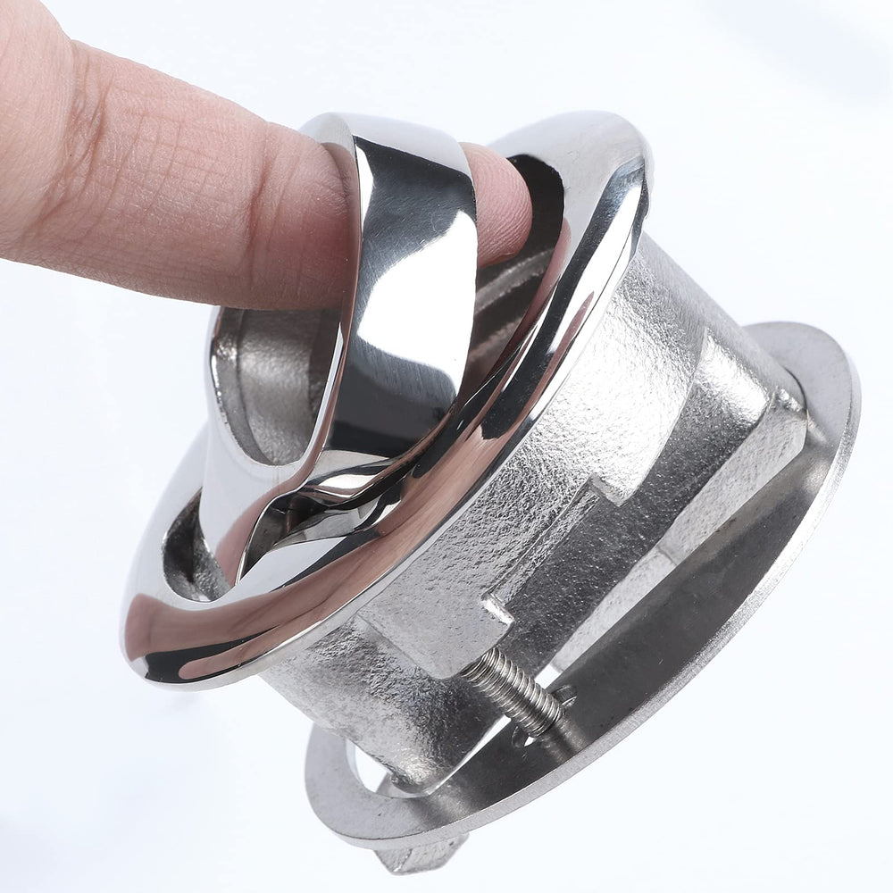Marinebaby lift ring opened to show reliable grip and easy hatch lifting benefit