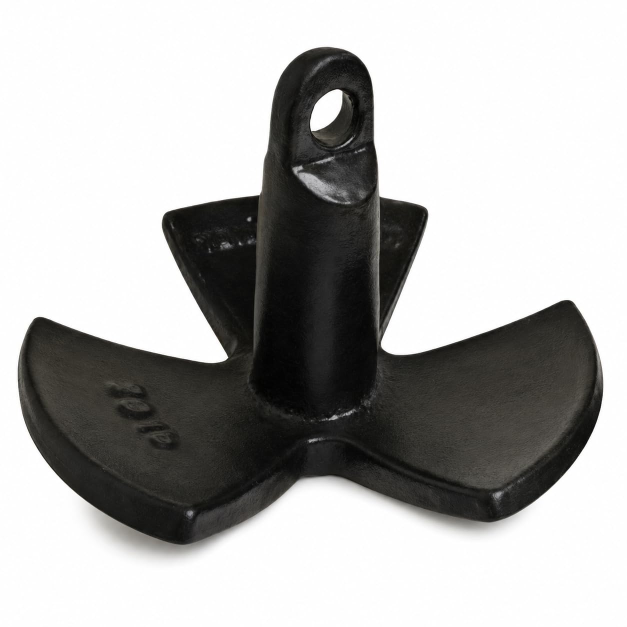 MarineNow 10 lb anchor front view showing shape and protective coating benefit