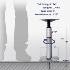 marinexplore baseplate showing 5x5 bolt pattern for easy compatibility