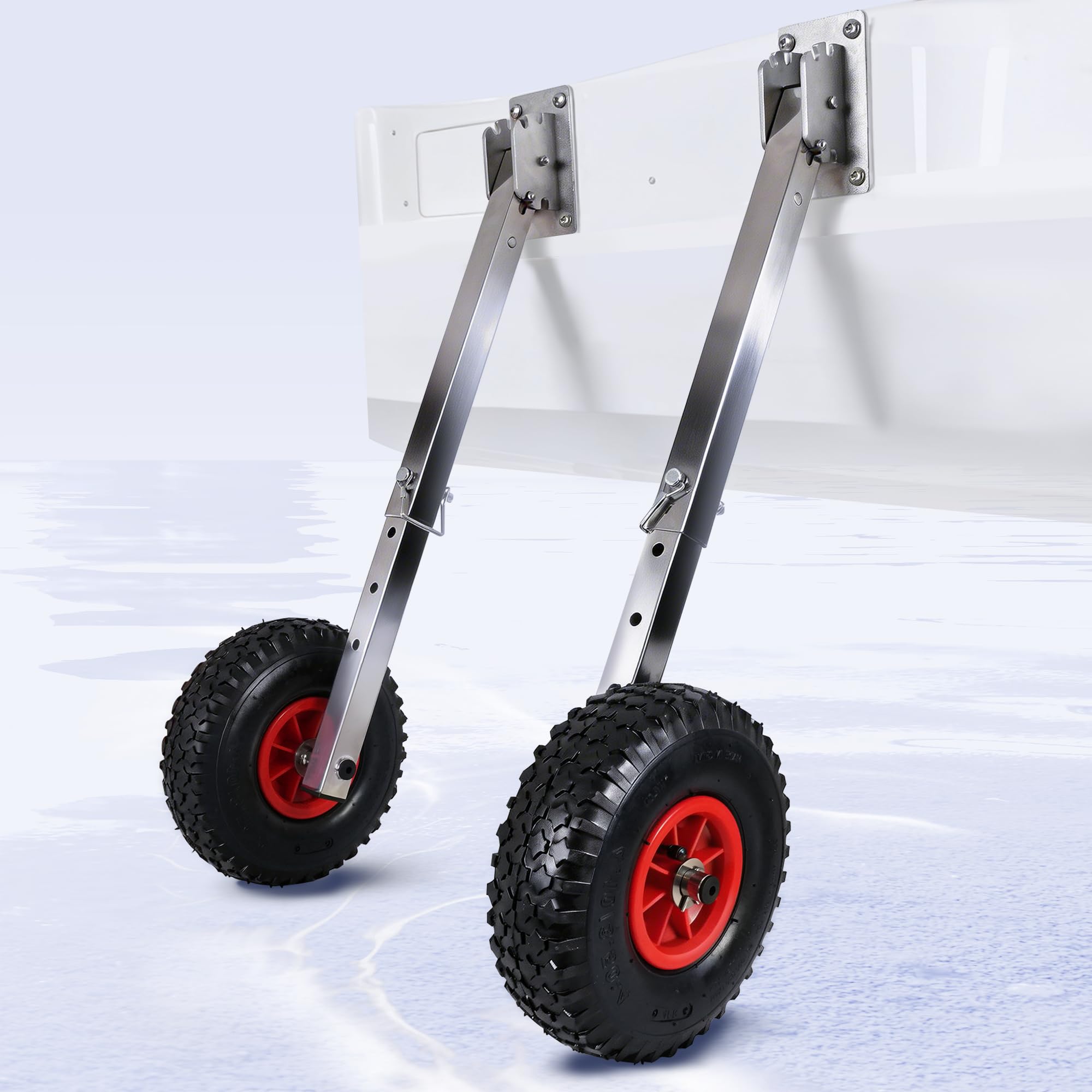 marinexplore front assembly showing full wheel and frame, durable launch support