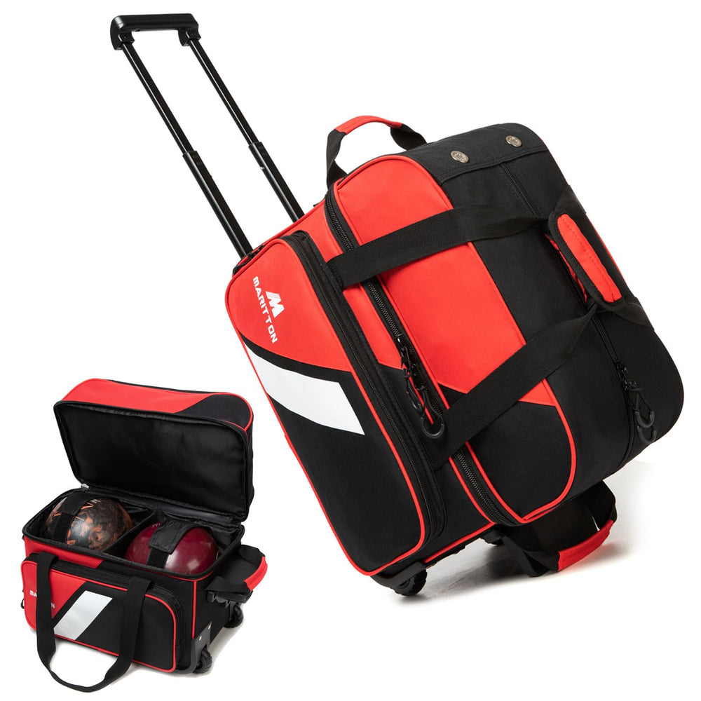 MARITTON front view of rolling bag showing structured storage and quick access