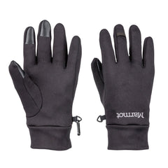 Marmot glove front view showing touchscreen tips and snug fit for easy device use