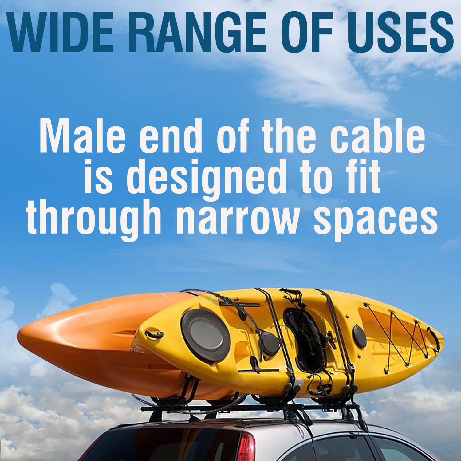 MARQUE coiled cable stored compactly to save space when not in use