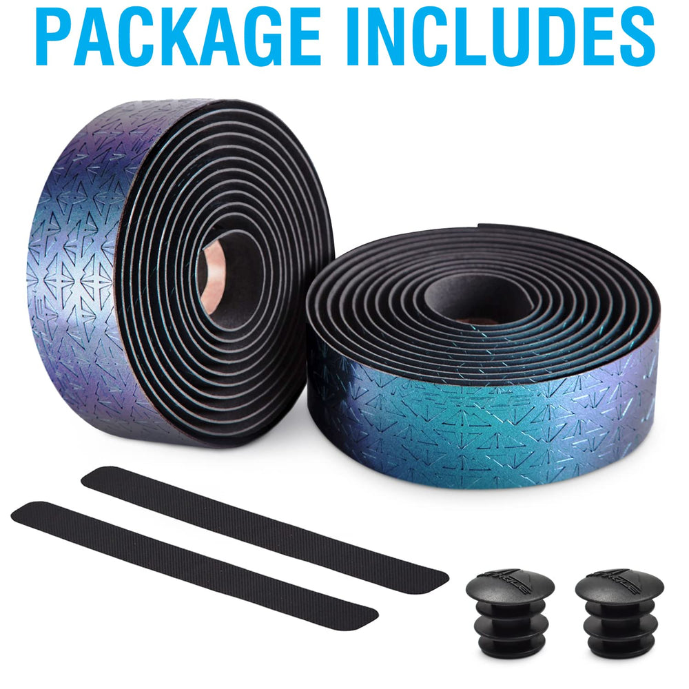 MARQUE Galaxy Plus being wrapped on a handlebar step-by-step, illustrates easy installation