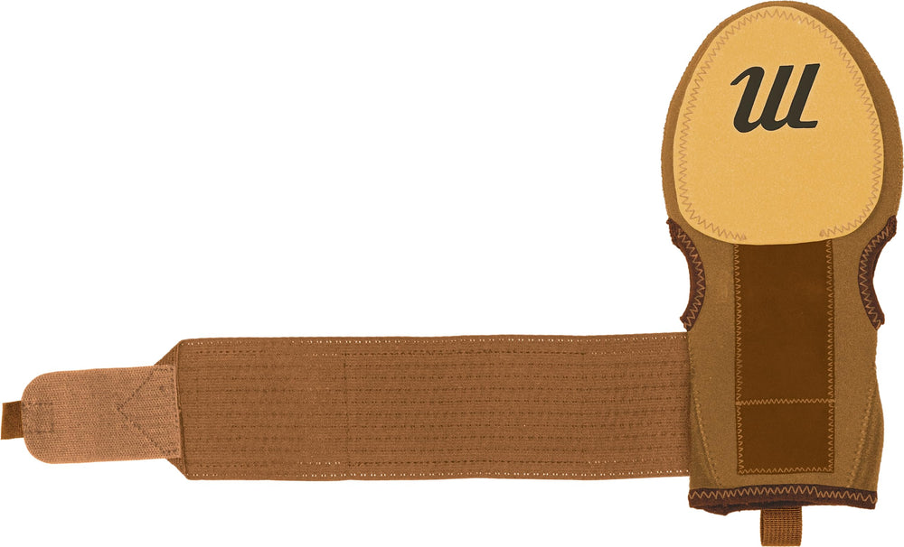 Marucci sliding mitt closeup of protection plates highlighting durable dual-side defense