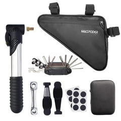 MASPODER frame bag front view showing storage and reflective safety