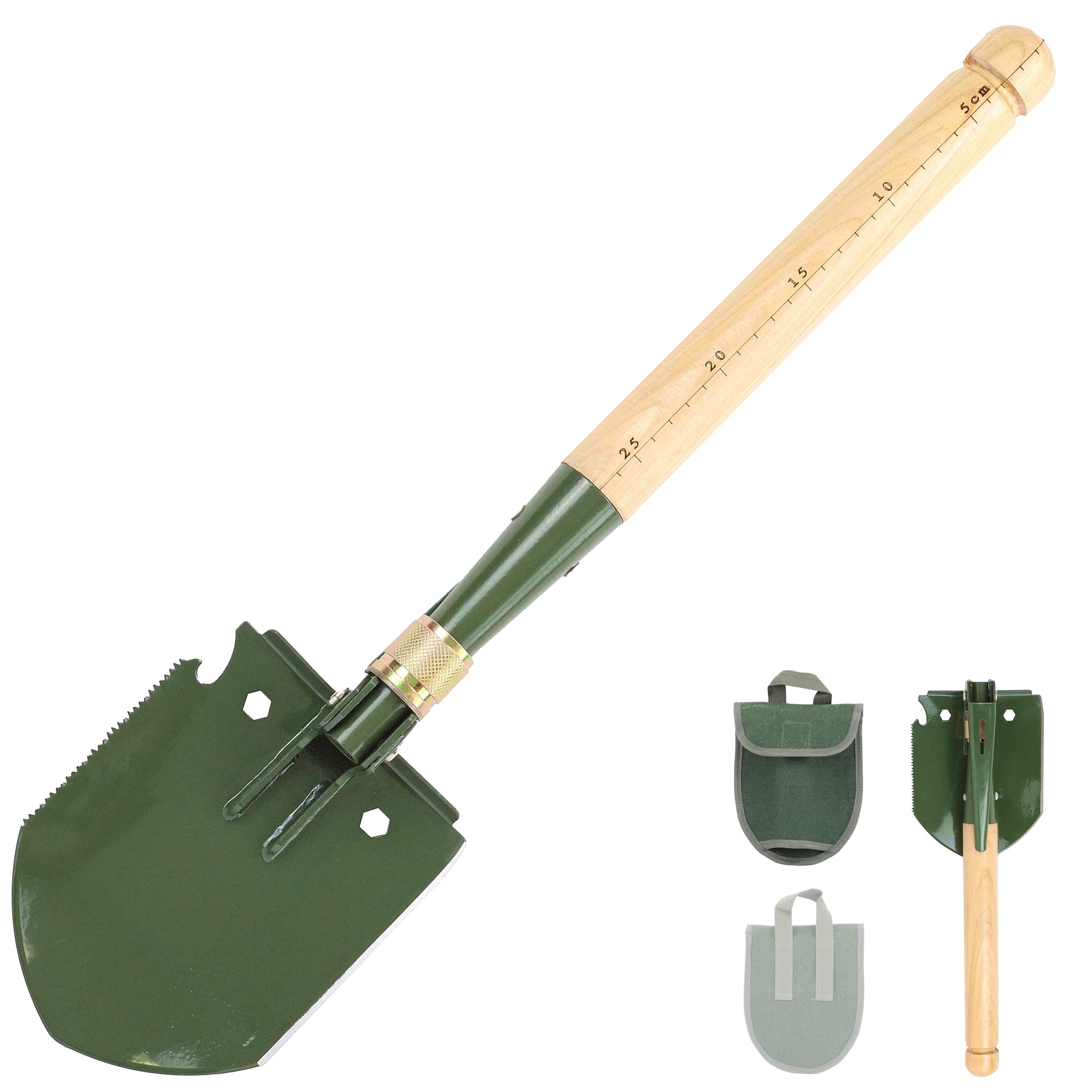 Mastiff Gears front view folded shovel compact for storage and transport