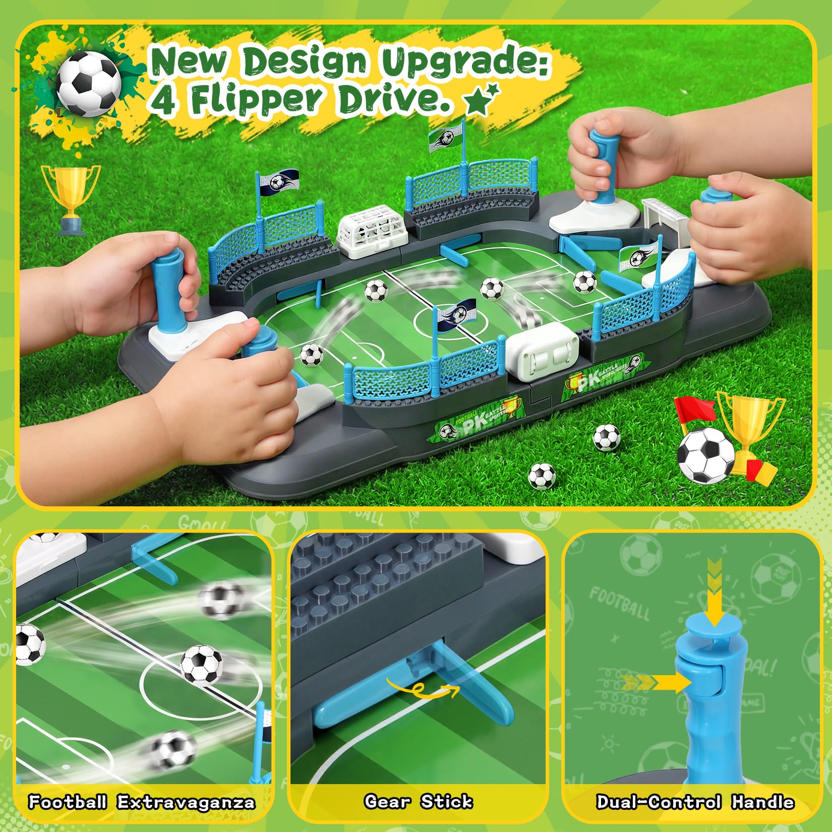 Mastom printed soccer field graphics and side fences, adding realistic stadium atmosphere